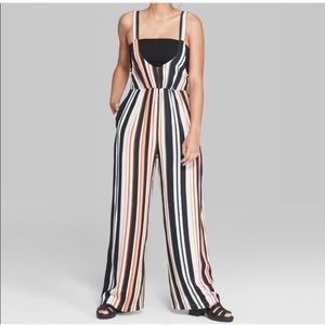 Wild fable sleeveless striped jumpsuit